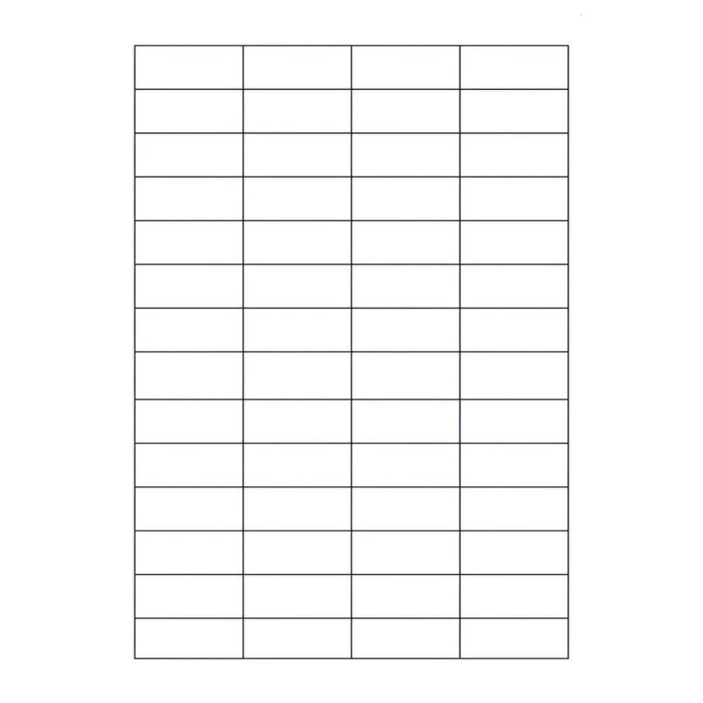 Etiketten Labels selbstklebend weiß 52.5 x 21.2mm auf DIN A4, 5600 Stk. – Bild 2