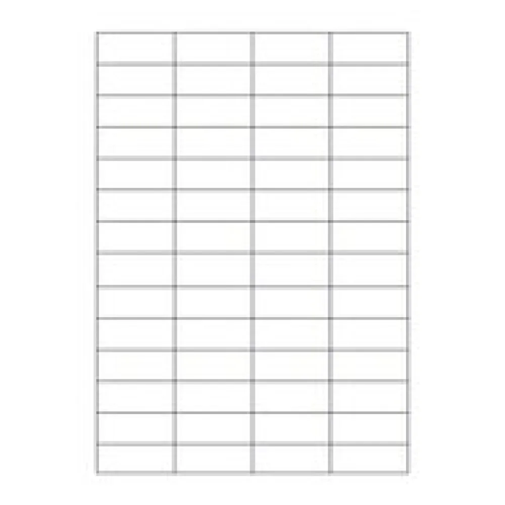 Etiketten Labels selbstklebend weiß 52.5 x 21.2mm auf DIN A4, 5600 Stk.