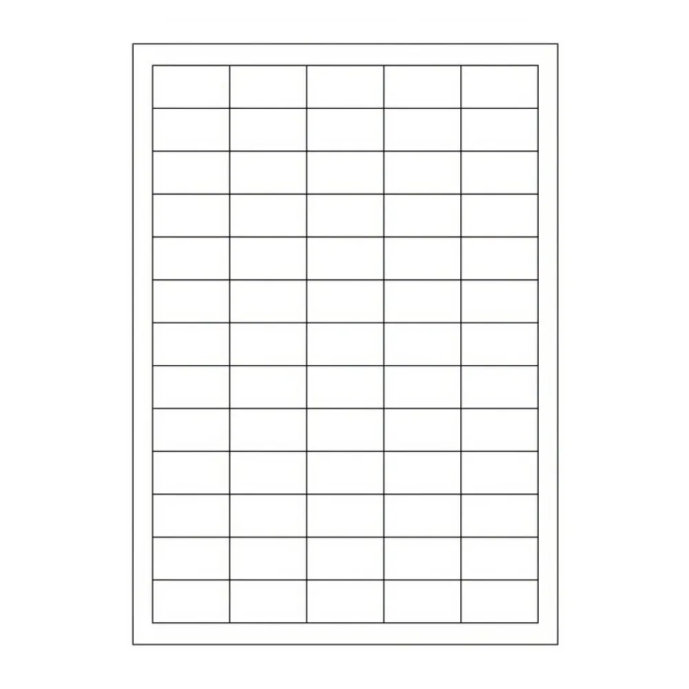 Etiketten Labels selbstklebend weiß 38 x 21.2mm auf DIN A4, 6500 Stk. – Bild 2