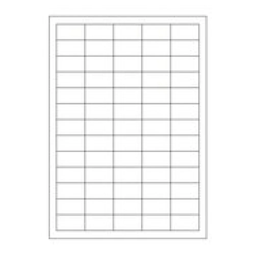 Etiketten Labels selbstklebend weiß 38 x 21.2mm auf DIN A4, 6500 Stk.