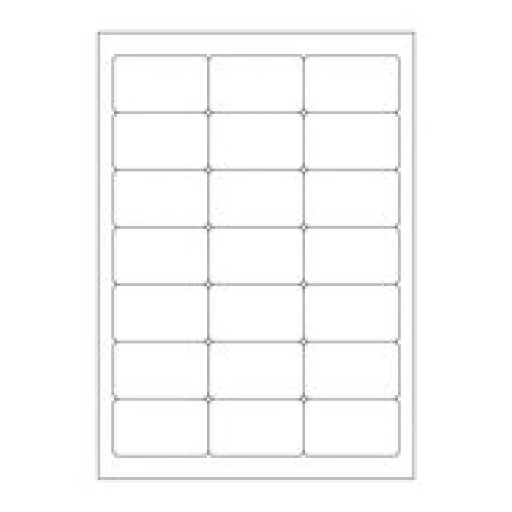Etiketten Labels selbstklebend weiß 63.5 x 38.1mm auf DIN A4, 2100 Stk.