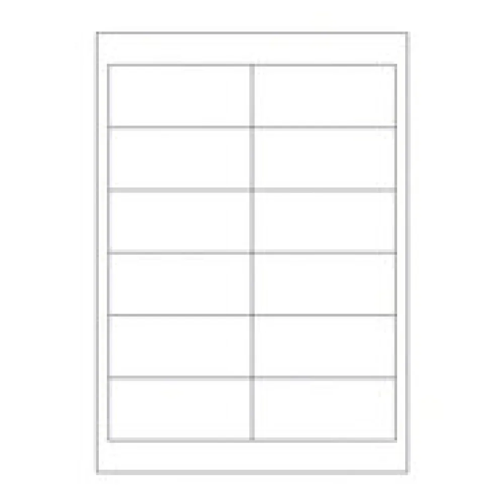 Etiketten Labels selbstklebend weiß 97 x 42.3mm auf DIN A4, 1200 Stk.