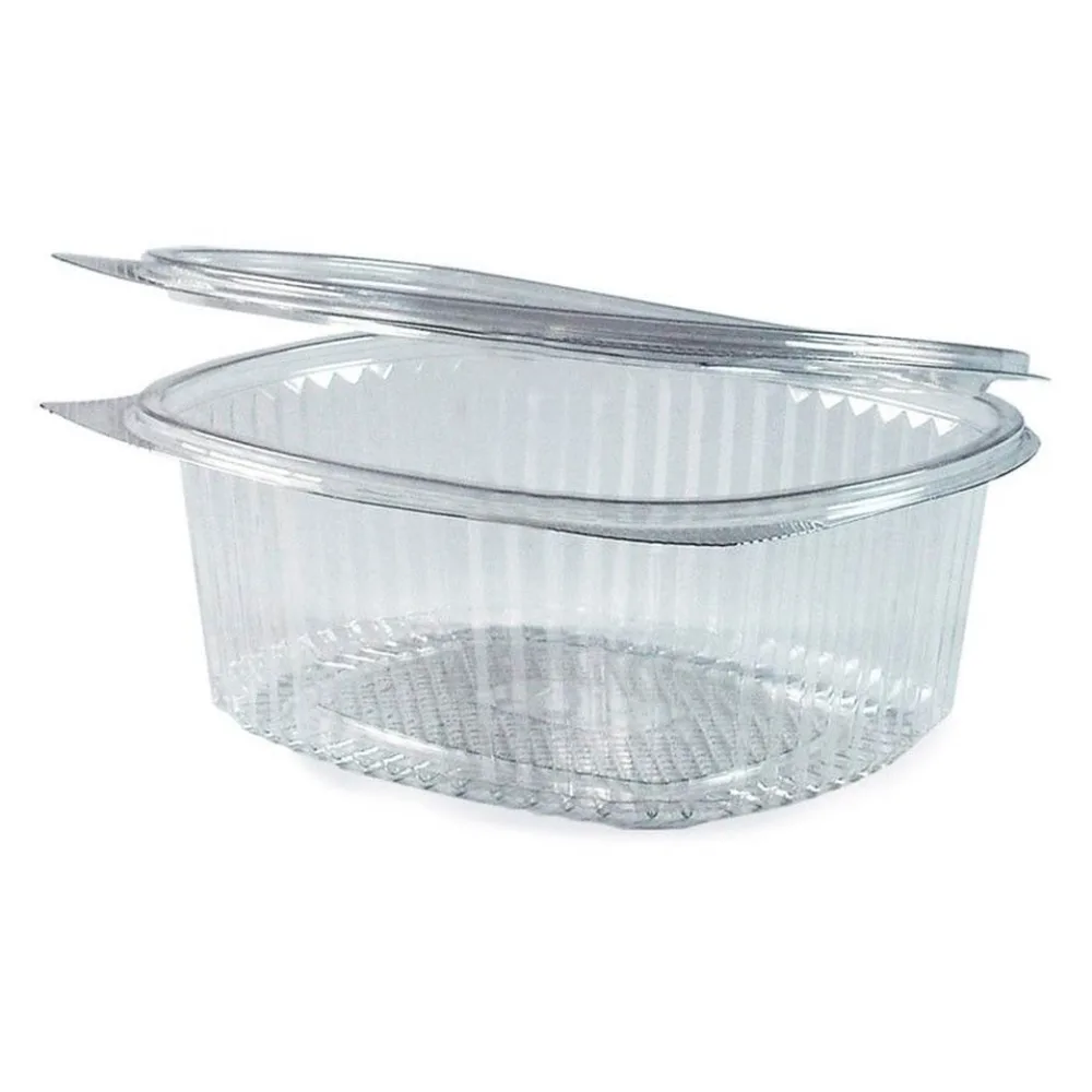 Feinkostbecher oval klar mit Deckel 500 ml (PET), 50 Stk. – Bild 2