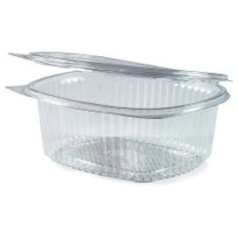 Feinkostbecher oval klar mit Deckel 2000 ml (PET), 50 Stk. – Bild 3