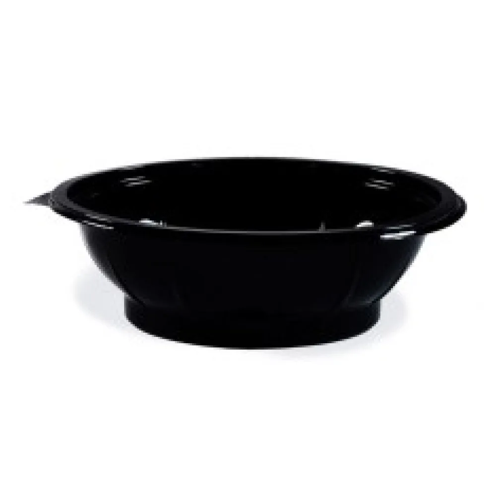 Salatschalen rund O 17,6 x 4,8 cm schwarz 500 ml (PET), 50 Stk.