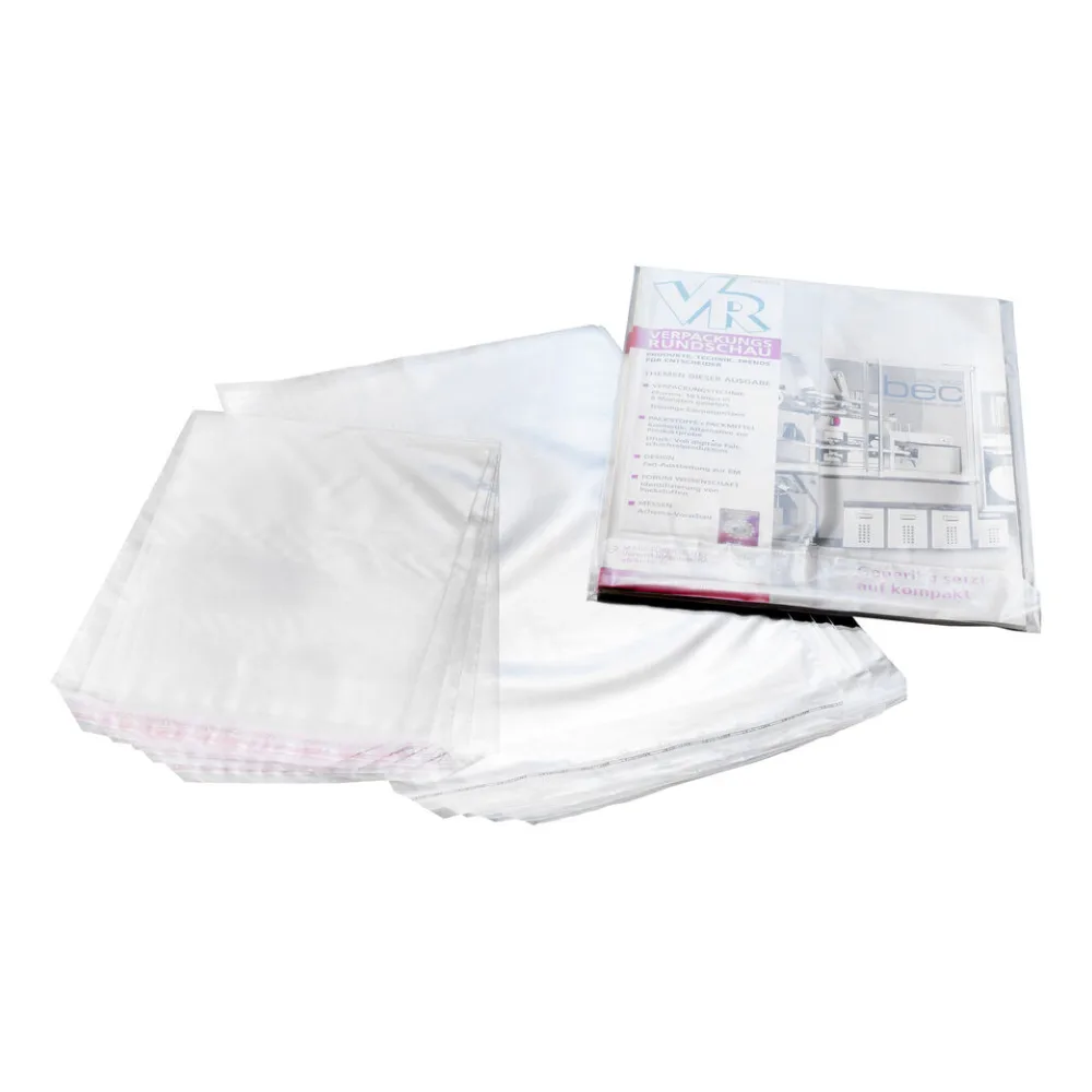 Adhäsionsverschlussbeutel PP transparent klar 300 x 400mm E4, 100 Stk. – Bild 2