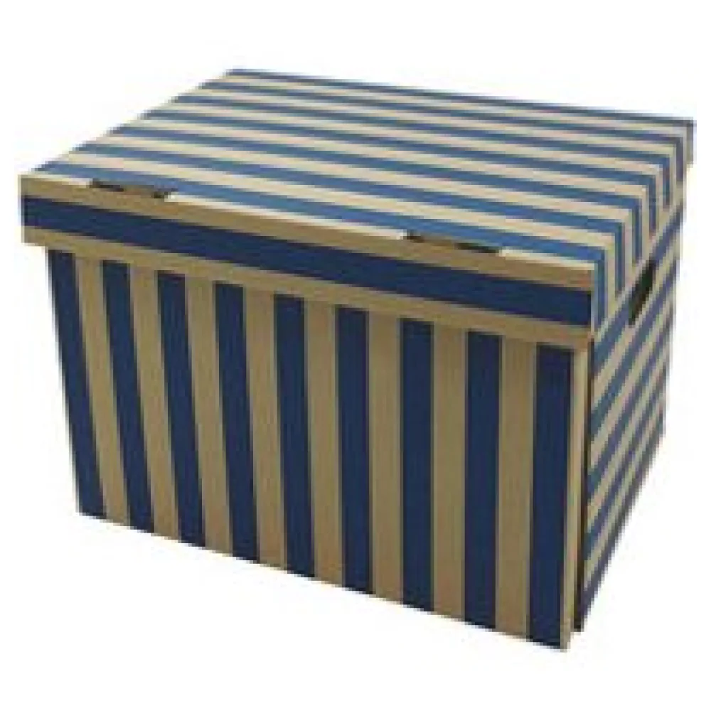 Archivbox Lagerbox 400x320x290mm gestreift extrem stabil, bis 250kg stapelbar – Bild 3
