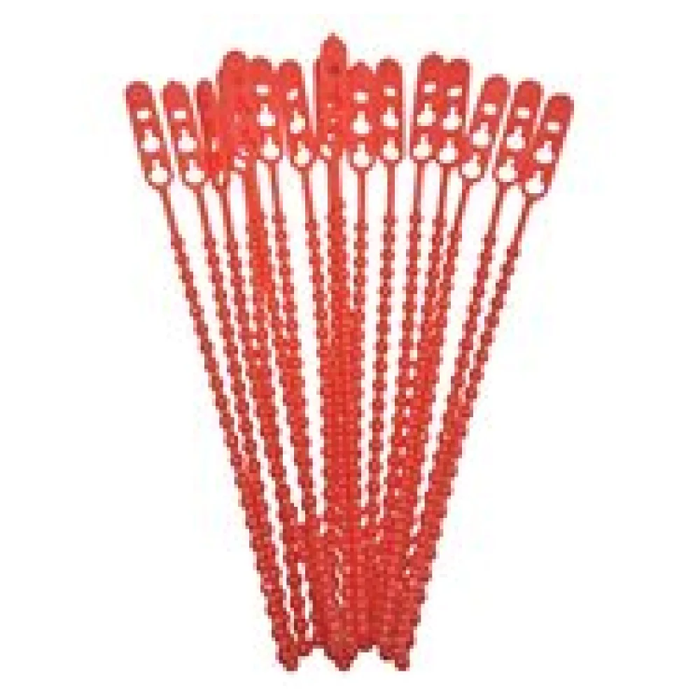 Schnellbinder Blitzbinder Länge 140mm wiederverschließbar rot, 100 Stk.