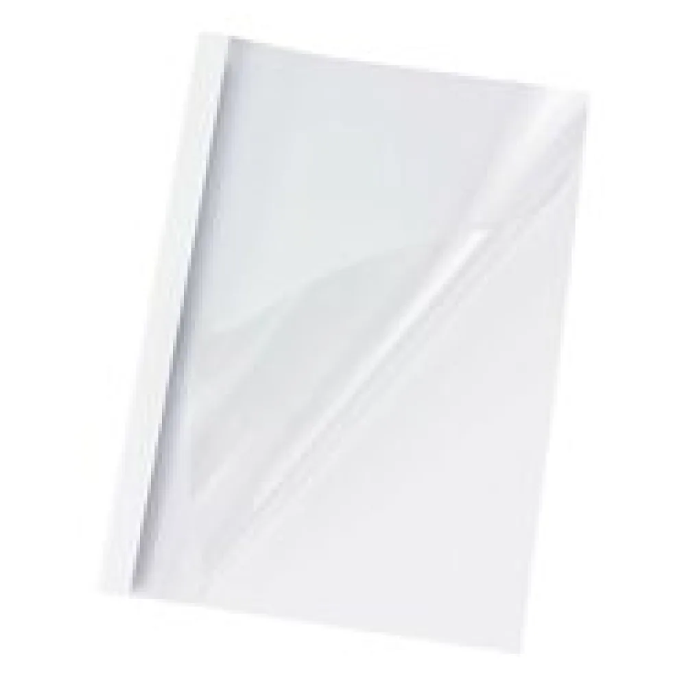 Thermobindemappen A4, 3mm für 30 Blatt, weiß, 10 Stk.