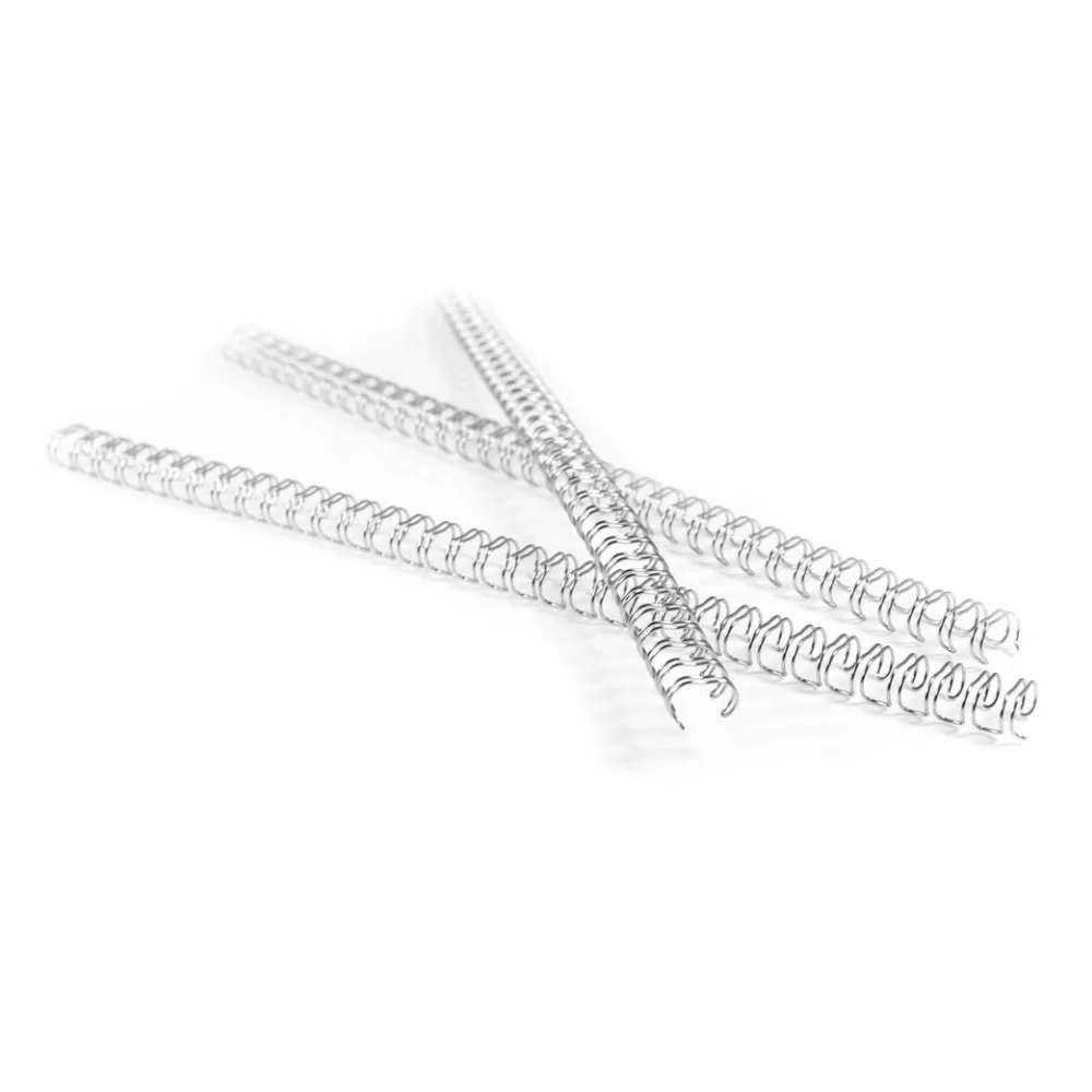 Drahtbinderücken 6mm 1/4", bis max. 35 Blatt, 3:1 Teilung, Silber, 20 Stk. – Bild 2