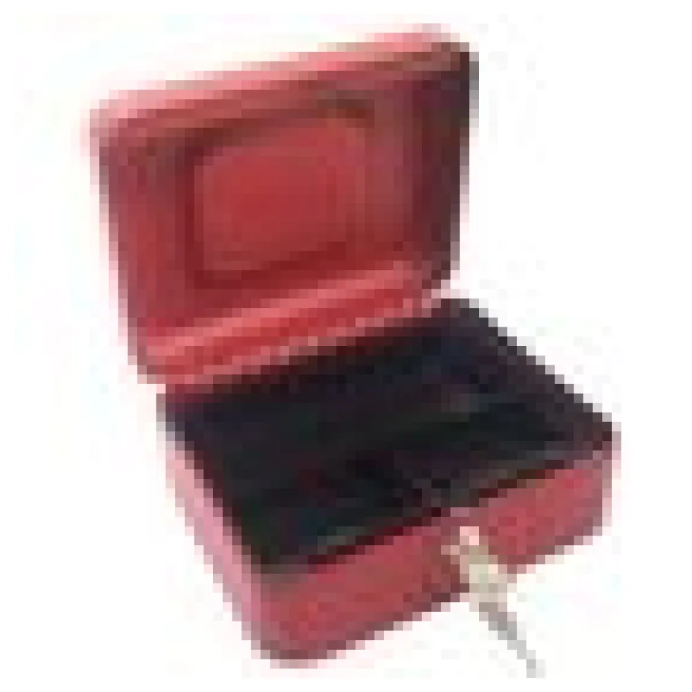Geldkassette aus robustem Stahl mit herausnehmbaren Münzfächern 200 mm, rot – Bild 4