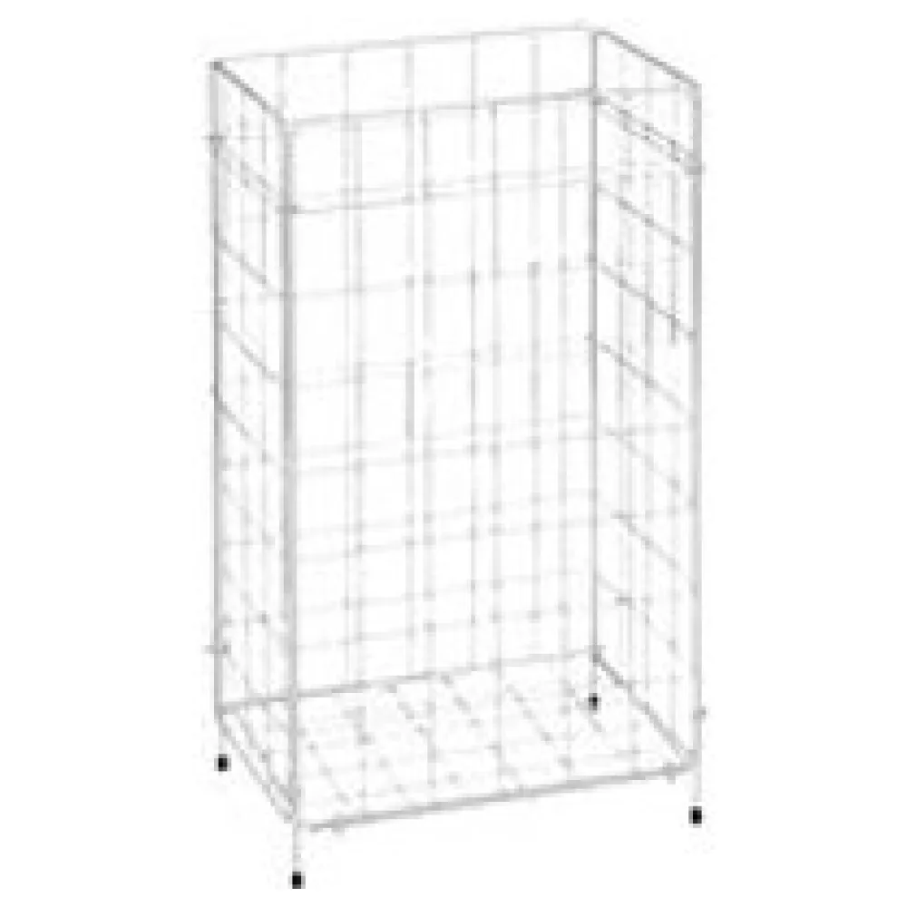 Gitterabfallkorb faltbar, 360x255x620mm, praktisch, hygienisch, weiß beschichtet – Bild 3