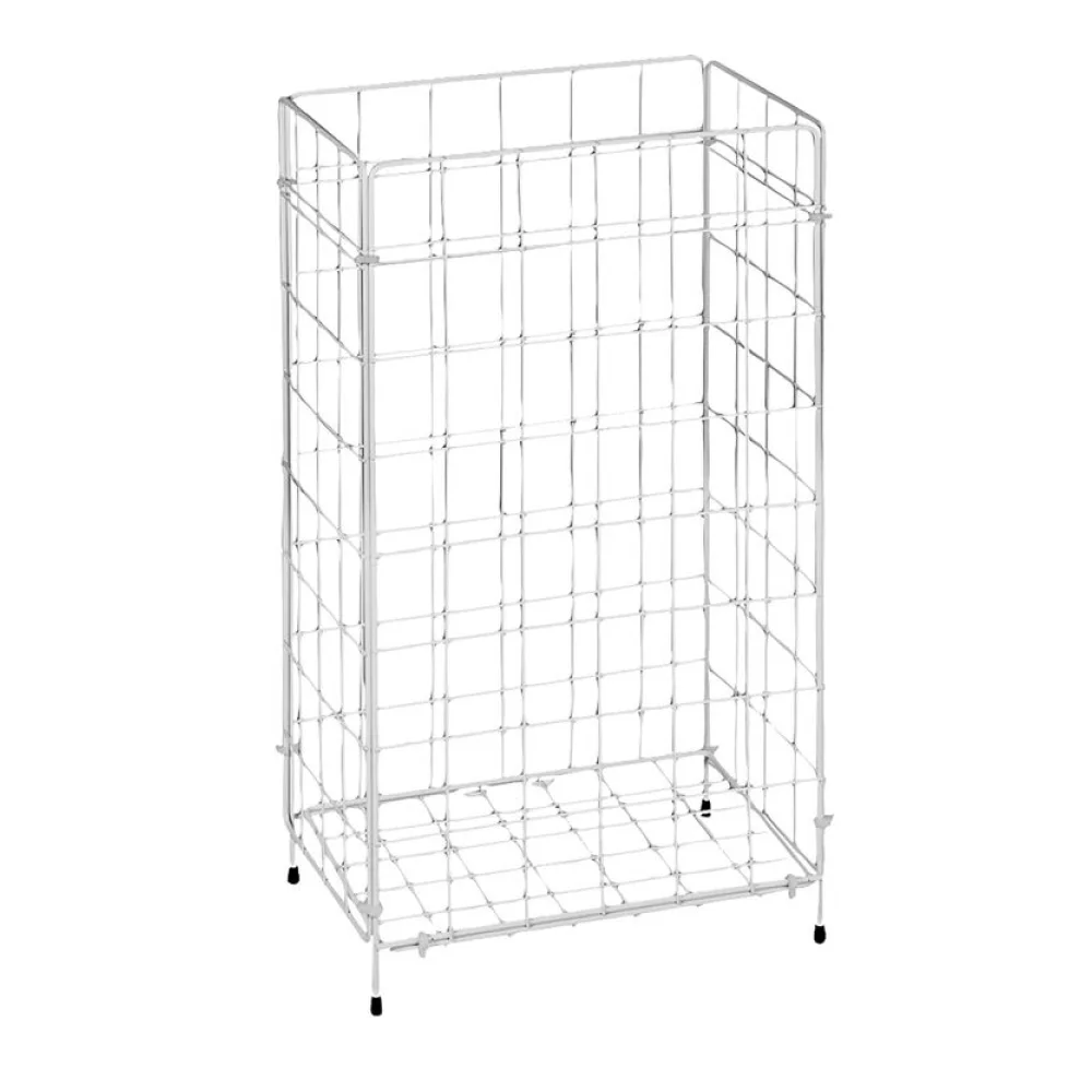 Gitterabfallkorb faltbar, 360x255x620mm, praktisch, hygienisch, weiß beschichtet – Bild 2