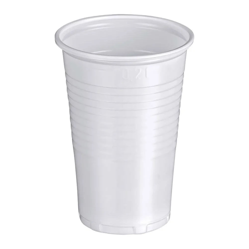 Trinkbecher weiß 0,2 l, 200 ml, PP, O 70 mm, 100 Stk. – Bild 2