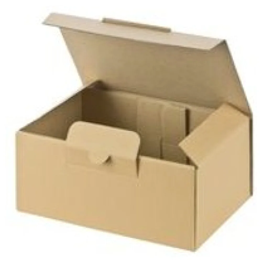 Versandkarton 174x104x74mm schnelle Aufrichtung mit Steckverschluss Warenpost International braun – Bild 3