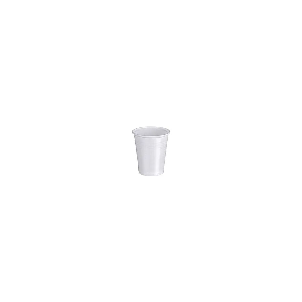 Trinkbecher weiß 0,15 l, 150 ml aus PP, O 70 mm, 100 Stk.