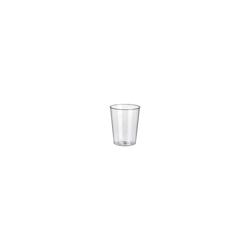 Einweg-Schnapsglas 4cl, PS mit Eichstrich bei 2cl und 4cl, transparent, 40 Stk.