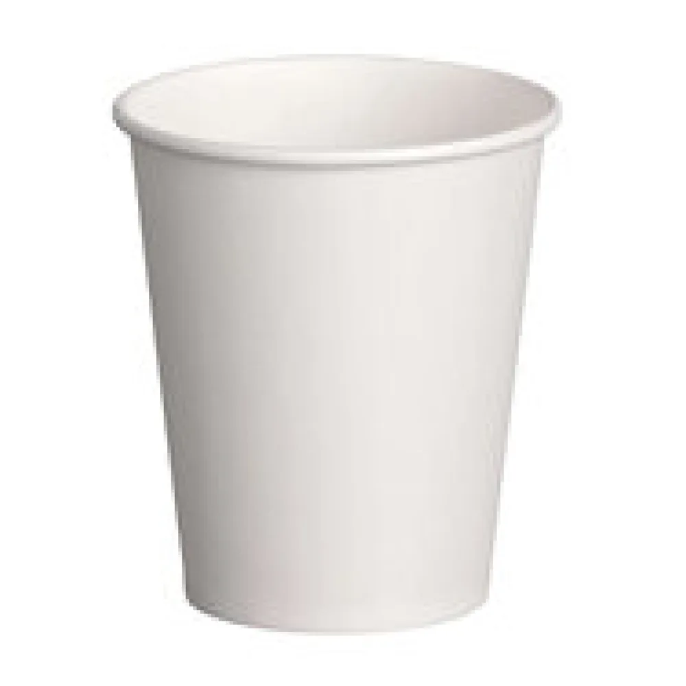Heiß- und Kaltgetränkebecher weiß Pappe beschichtet 200 ml (max 270ml), 50 Stk.