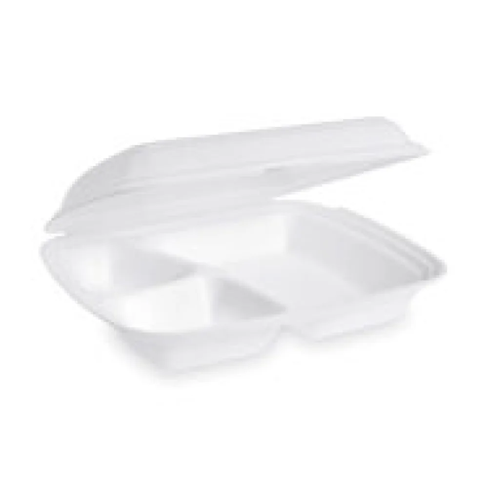Menüboxen Klappboxen 240x200x69mm geschäumt, 3-geteilt, 250 Stk.