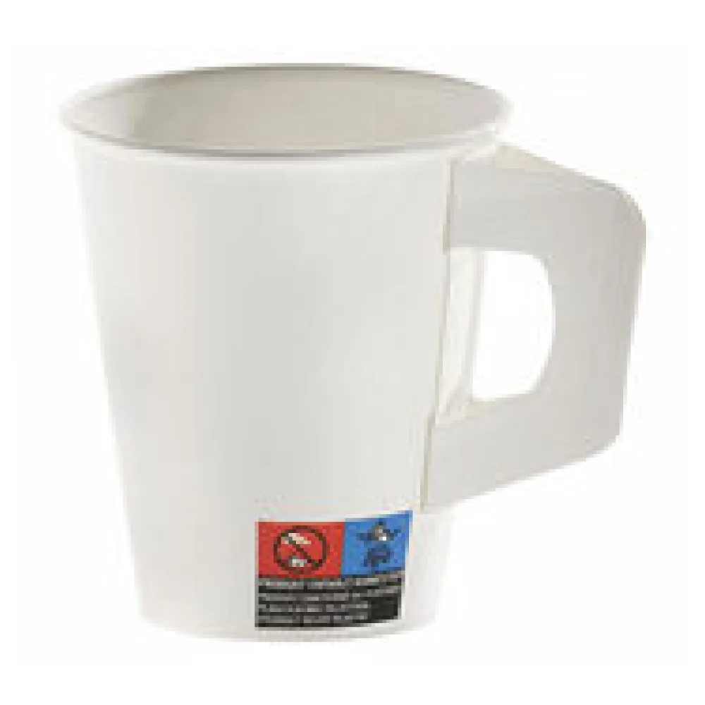 Henkelbecher Kaffeebecher weiß, Pappe beschichtet, 180 ml, 80 Stk.