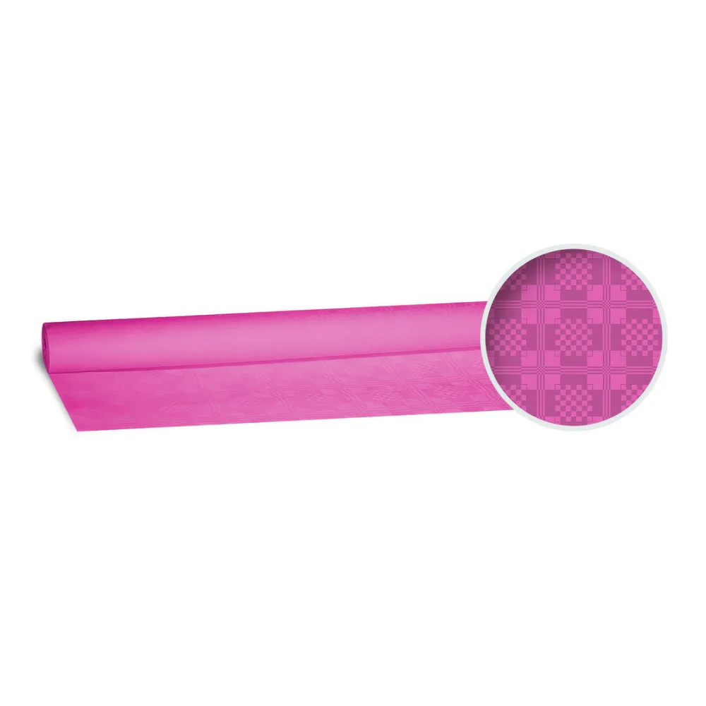 Damasttischdecke Tischtuch aus Papier, gerollt 1,20m x 8m, rosa – Bild 2