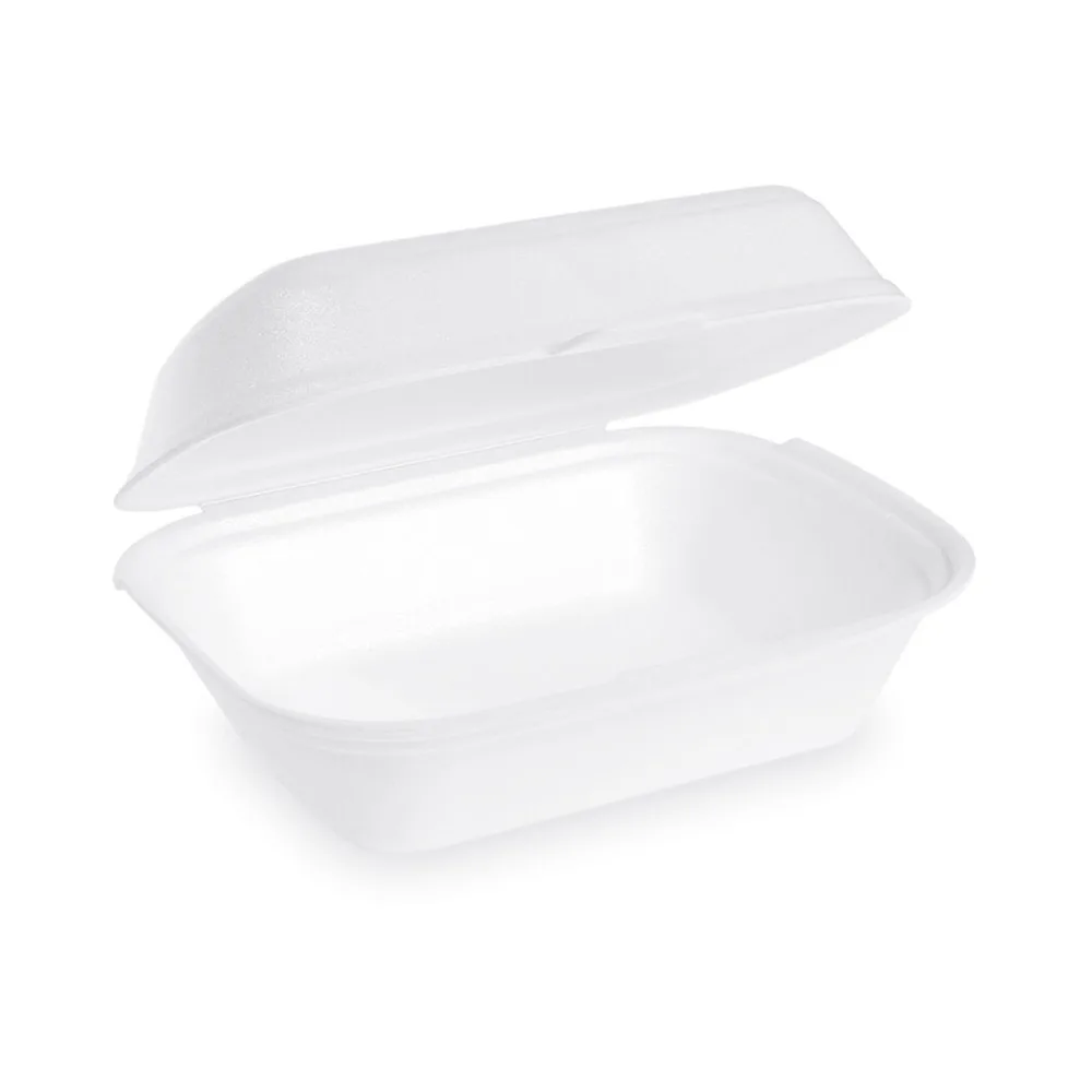Menüboxen Lunch-Boxen weiß 185x133x75 mm geschäumt, einteilig, 125 Stk. – Bild 2