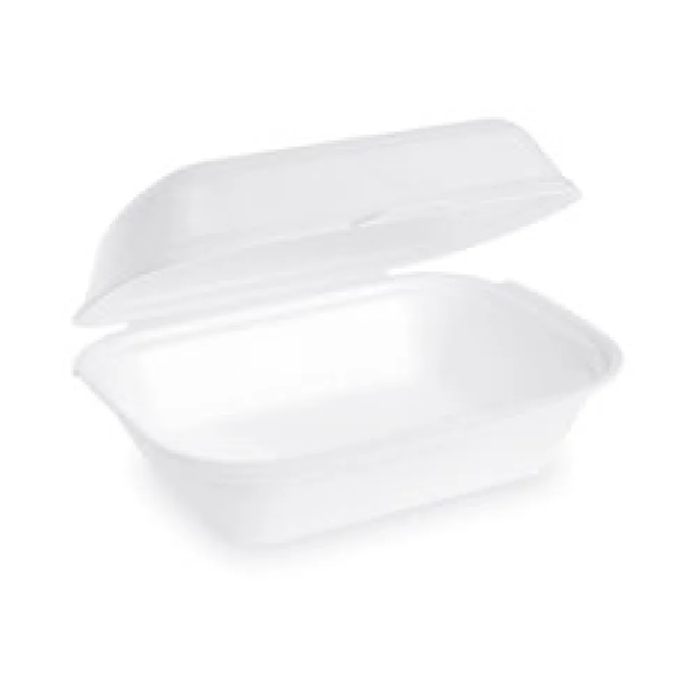 Menüboxen Lunch-Boxen weiß 185x133x75 mm geschäumt, einteilig, 125 Stk.