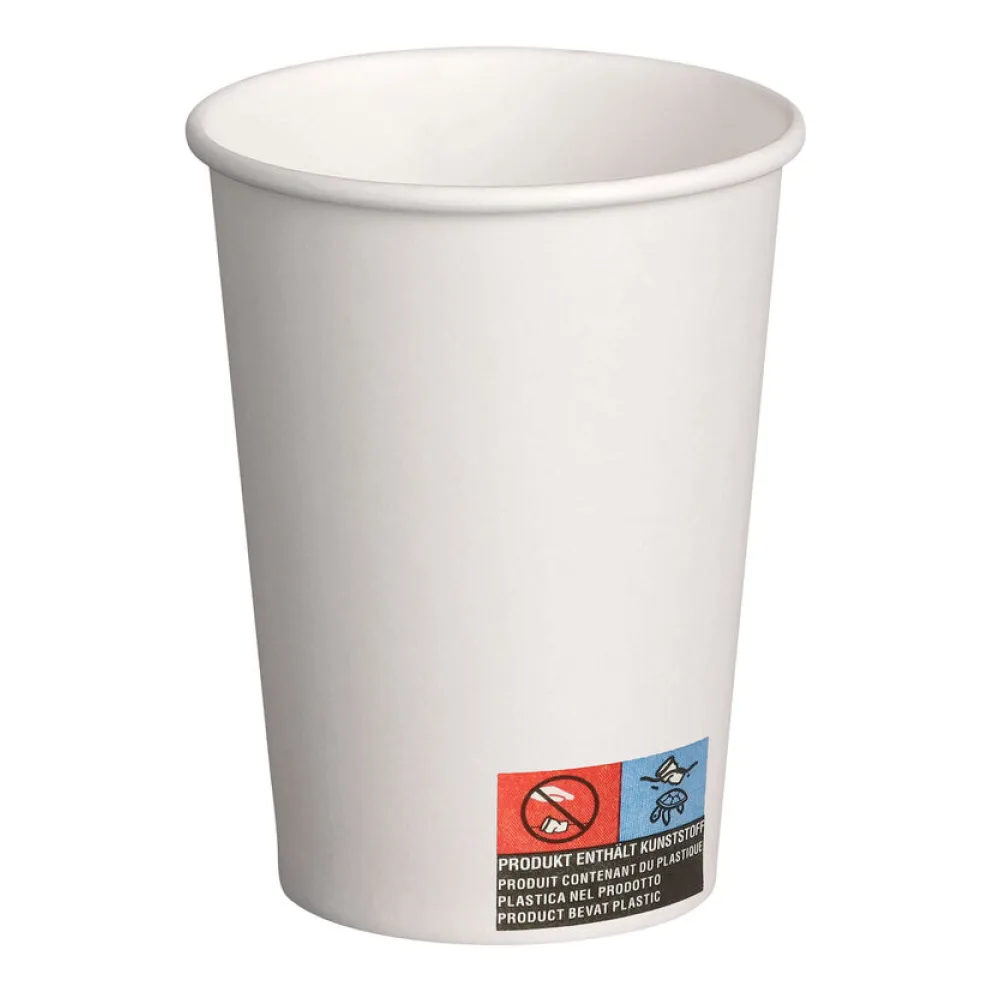 Automatenbecher Kaffeebecher 70,3mm O, weiß, Pappe beschichtet, 180 ml 100 Stk. – Bild 2