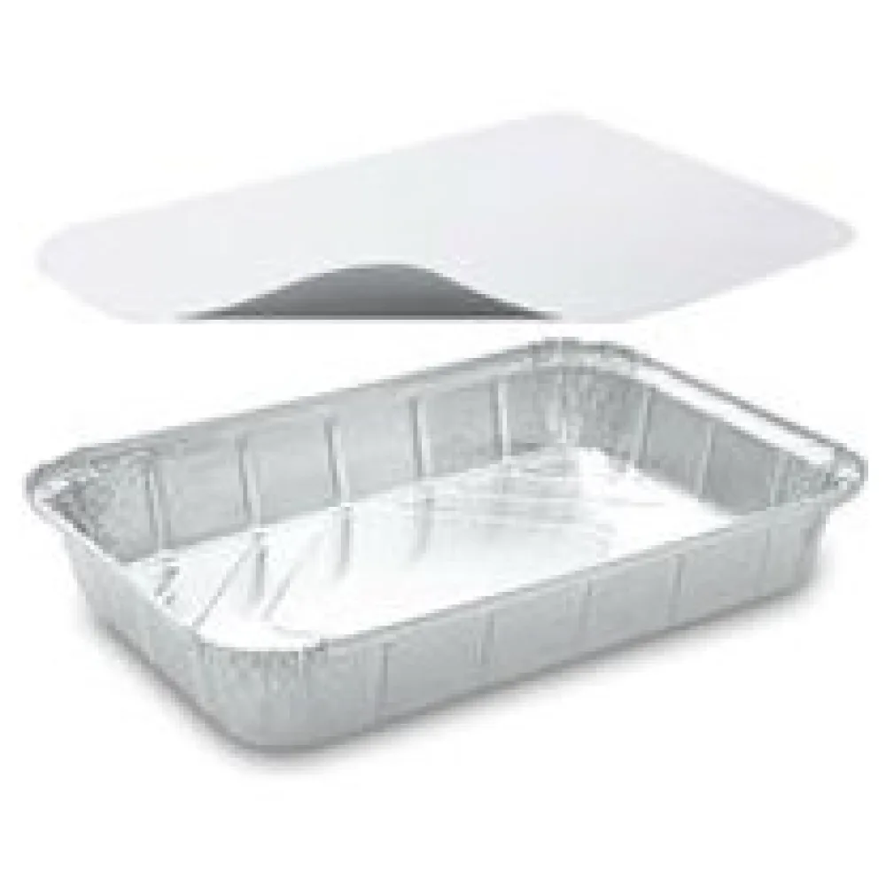 Alu-Servierschale Aluschale Grillschale eckig 2000ml inklusive Deckel, 10 Stk. – Bild 3