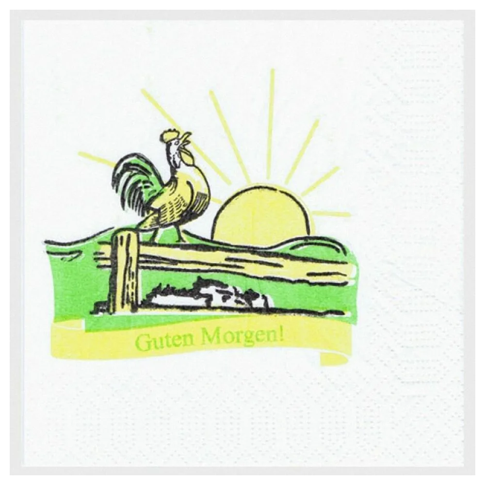 Motivservietten "Guten Morgen" 24x24cm, 1/4 -Falz, 2-lagig, 400 Stk. – Bild 2