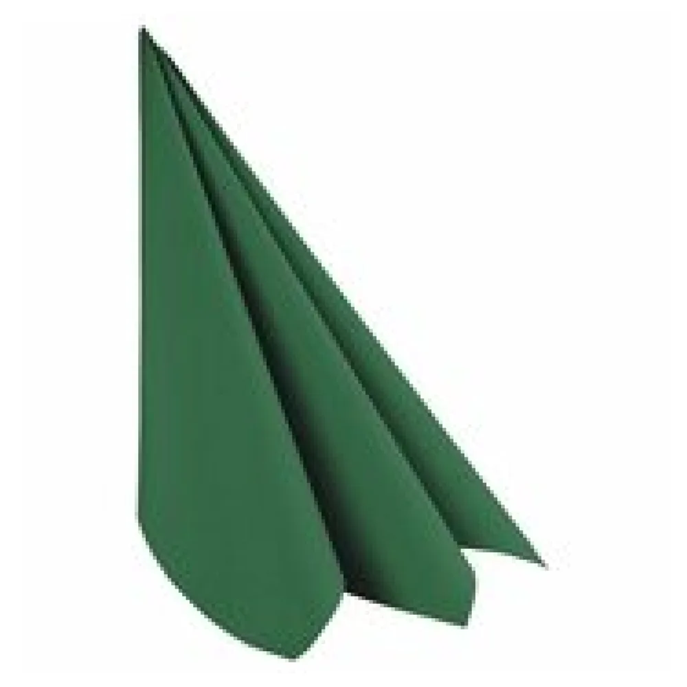 Servietten Airlaid 40x40cm 1/4 -Falz stoffähnlich hochw. dunkelgrün, 50 Stk.
