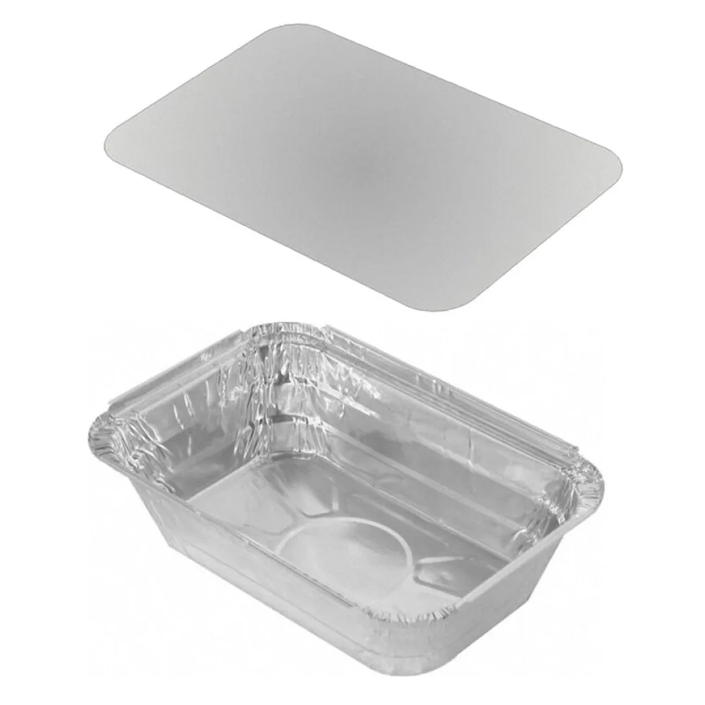 Alu-Pastaschale Servierschale eckig 935ml, inklusive Deckel, 10 Stk. – Bild 2
