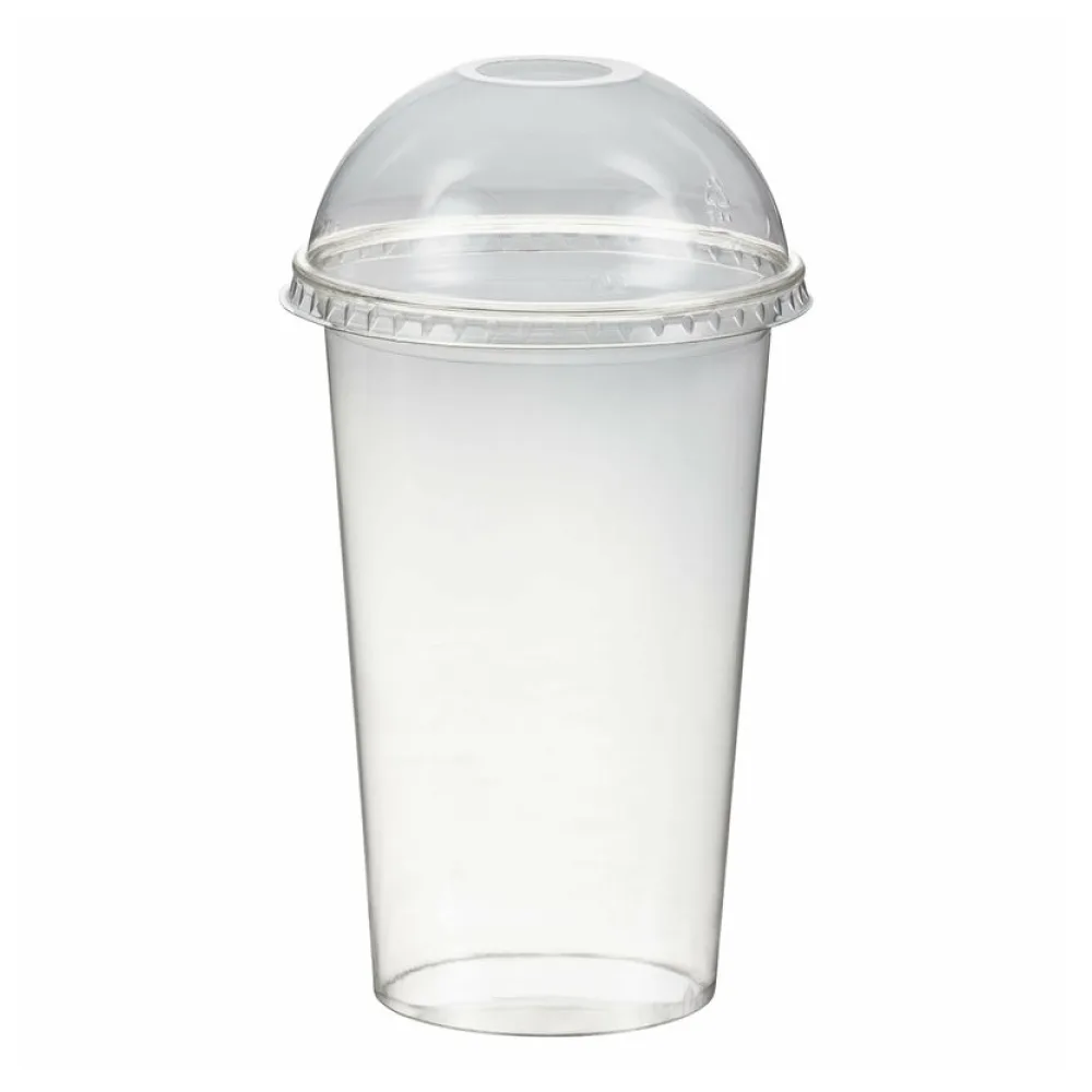 Smoothiebecher + Domdeckel mit Öffnung 500 ml, O 95mm, PET, glasklar, 50 Stk. – Bild 2