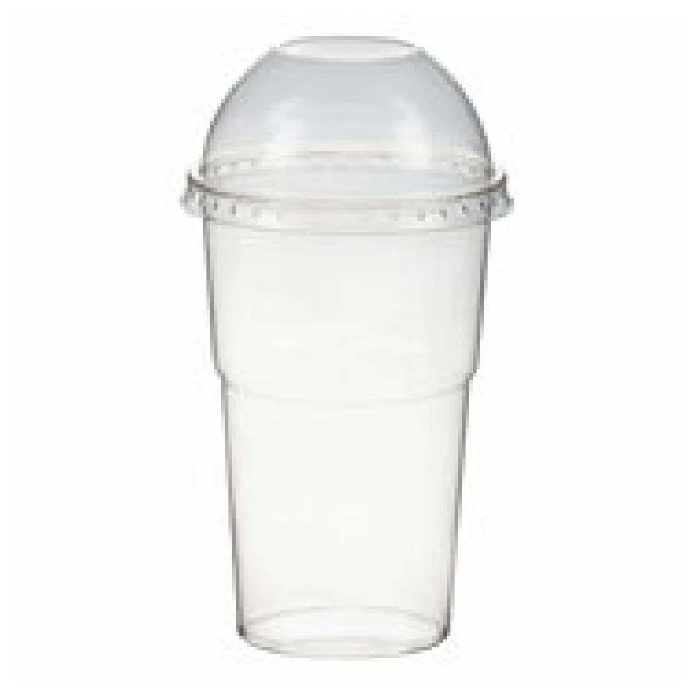 Smoothiebecher Dessertbecher + Domdeckel 300 ml O78mm, PET, glasklar, 50 Stk.