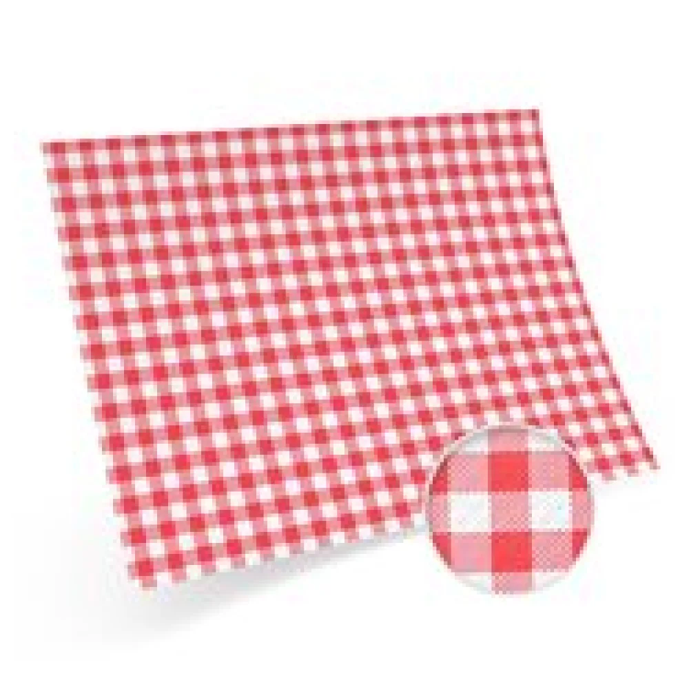 Tischset Platzset aus Kraftpapier, 40 x 30 cm, Karo rot, 200 Stk.
