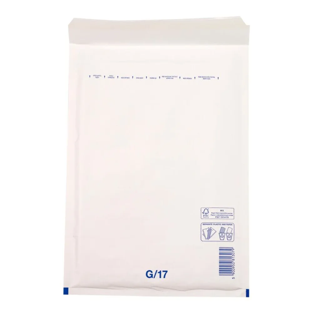 BUDGET Luftpolstertaschen 7/G-17, 230x340mm, passend für A4, weiß, 100 Stk. – Bild 2