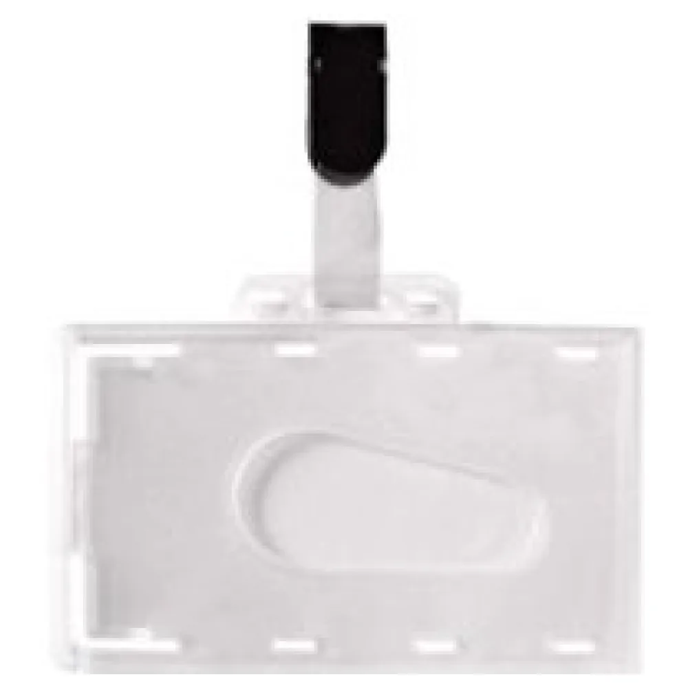 Ausweishülle, Kartenhülle, Namensschild aus PVC mit Clip, 54x86mm, 50 Stk. – Bild 3