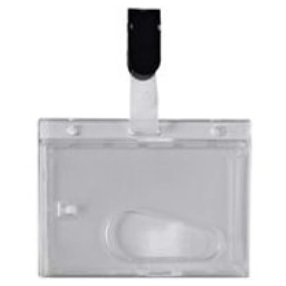 Ausweishülle, Kartenhülle, Namensschild aus PVC mit Clip, 60x90mm, 25 Stk. – Bild 3