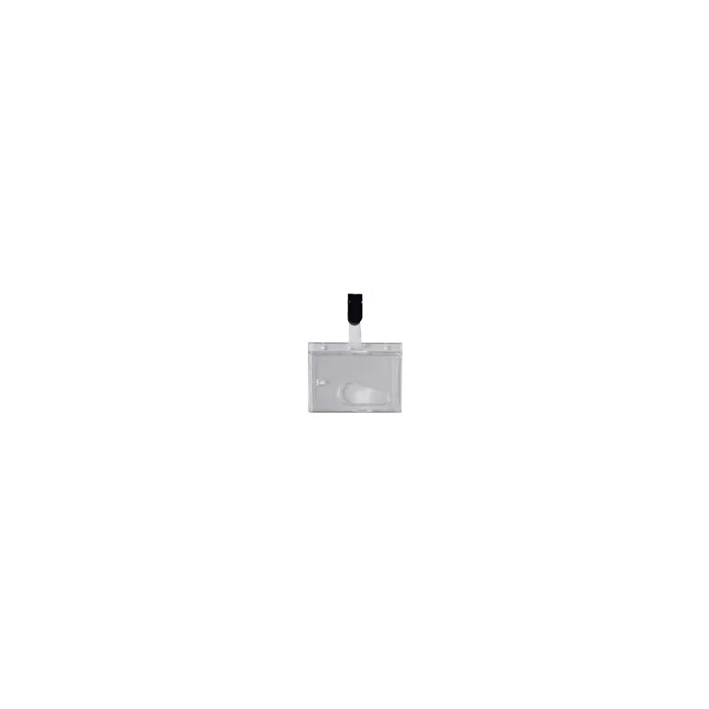 Ausweishülle, Kartenhülle, Namensschild aus PVC mit Clip, 60x90mm, 25 Stk.