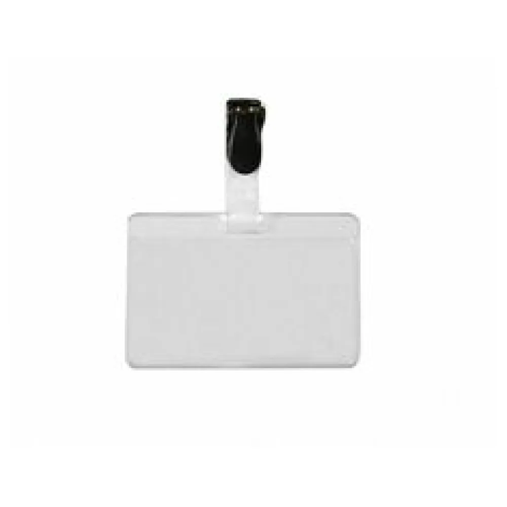 Kartenhalter Ausweishülle Namensschild 60x90/50x86mm mit Clip + Einleger 50 Stk.