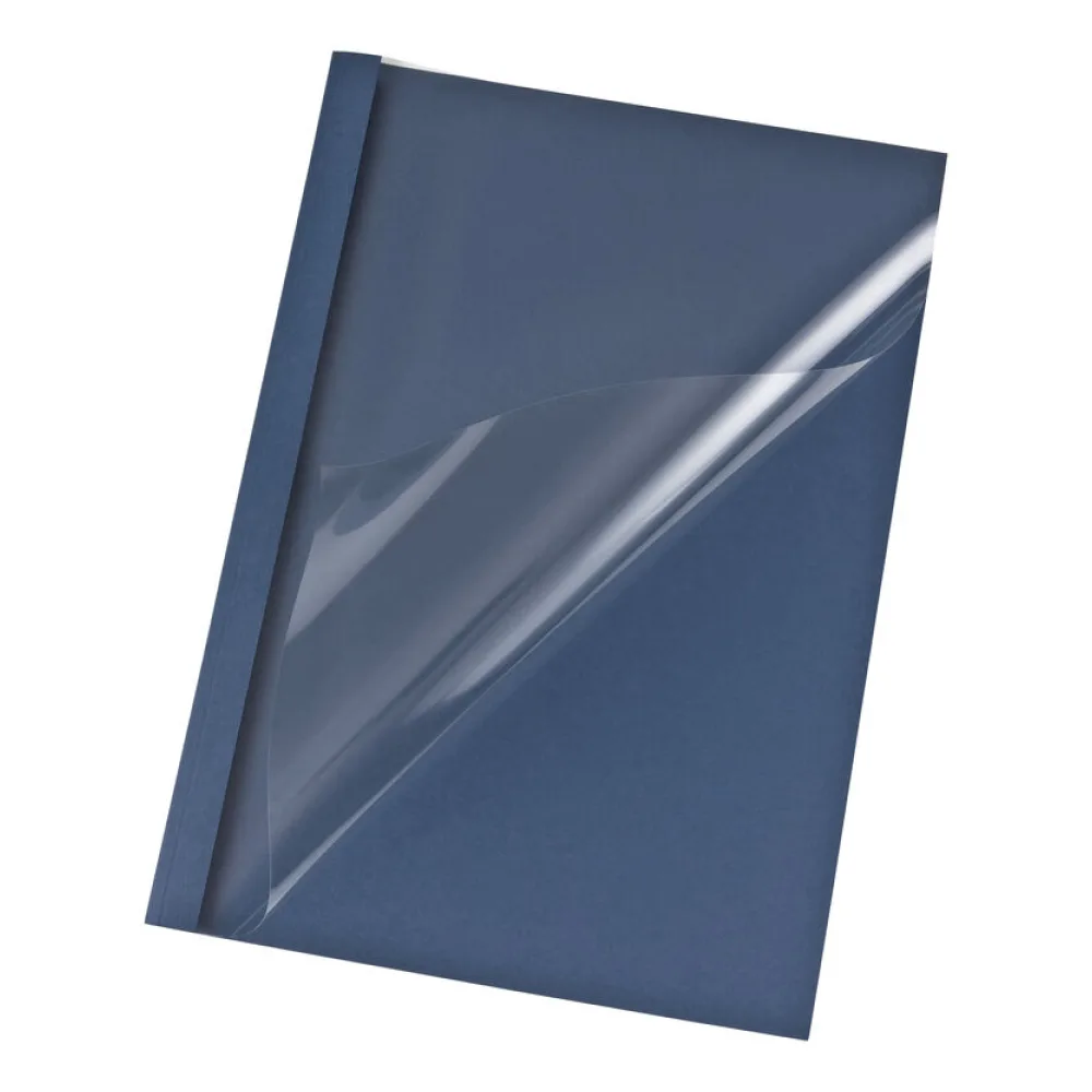 Thermobindemappen A4, 3mm für 30 Blatt, Lederoptik blau, 25 Stk. – Bild 2