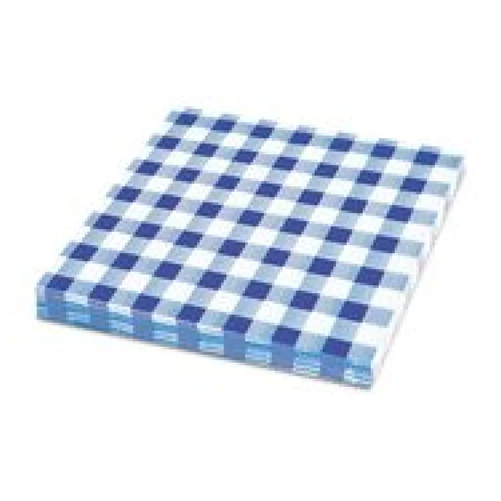 Servietten Prägeservietten 33 x 33 cm, 1-lagig, KARO blau, 100 Stk.