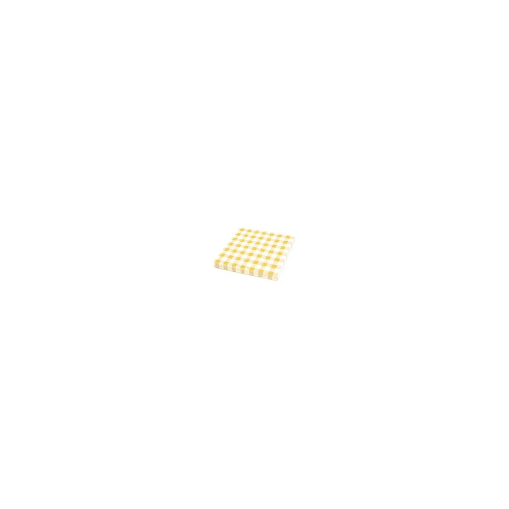 Servietten Prägeservietten 33 x 33 cm, 1-lagig, KARO gelb, 100 Stk.