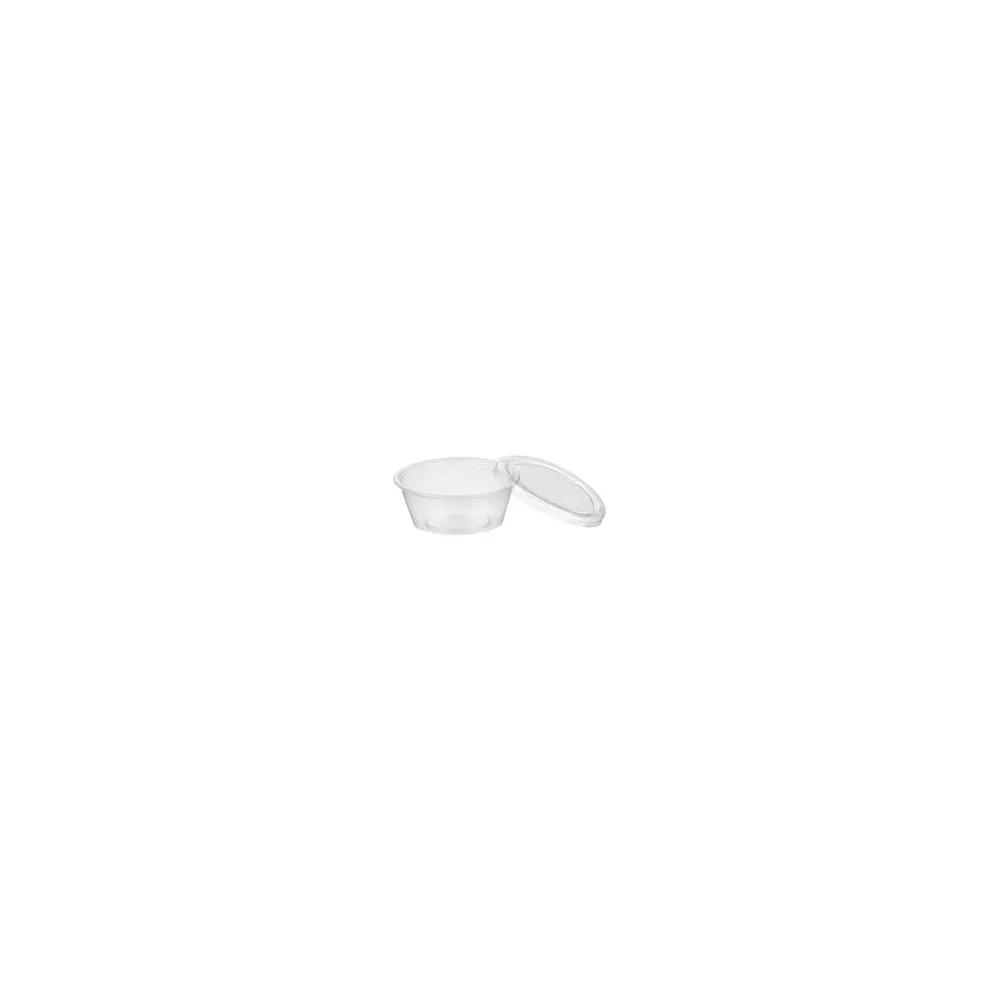 Dressingbecher Saucenbecher 50ml, transparent mit Deckel, aus PP, 50 Stk.