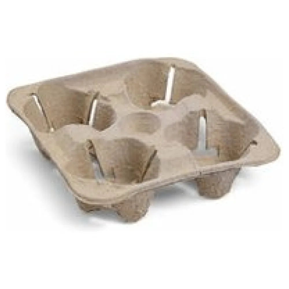 Getränkehalter Tragetablett Becherhalter 4 Becher Coffee to Go 21x21cm, 90 Stk. – Bild 3
