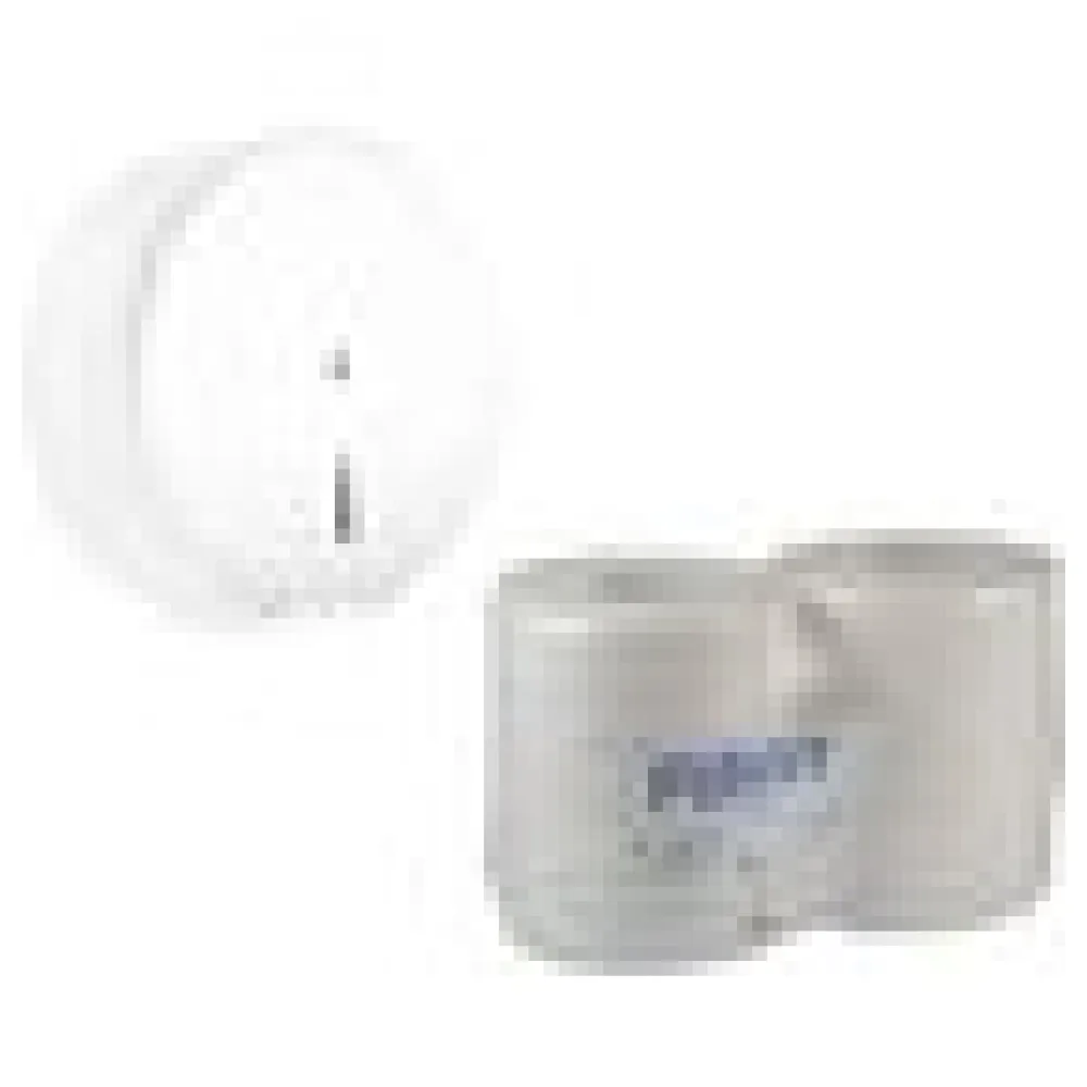 Toilettenpapier-Spender für Jumborollen, metallweiß, inkl. 6 weiße Rollen – Bild 4