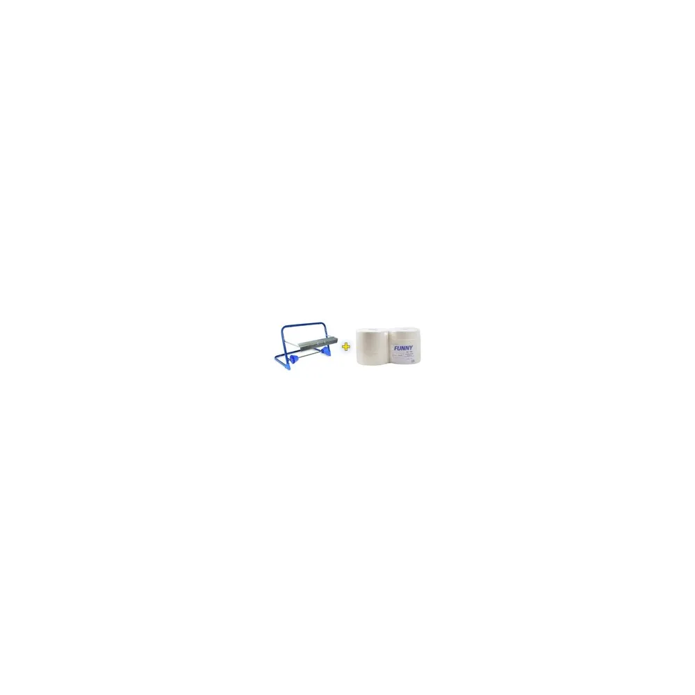 Wandhalter für Putztuchrollen inkl. 2 x 26cm breite 1000 Blatt Rollen