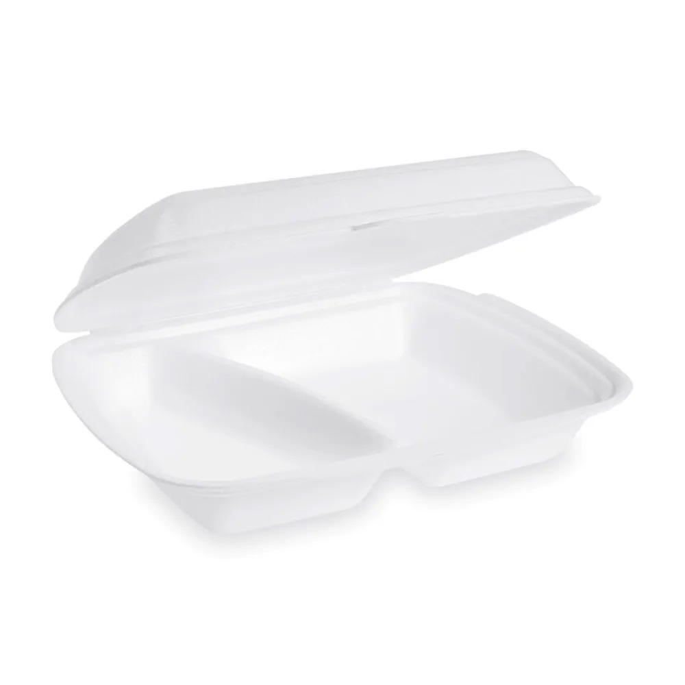 Menüboxen Klappbox 240x207x69mm geschäumt, 2-geteilt, 25 Stk. – Bild 2