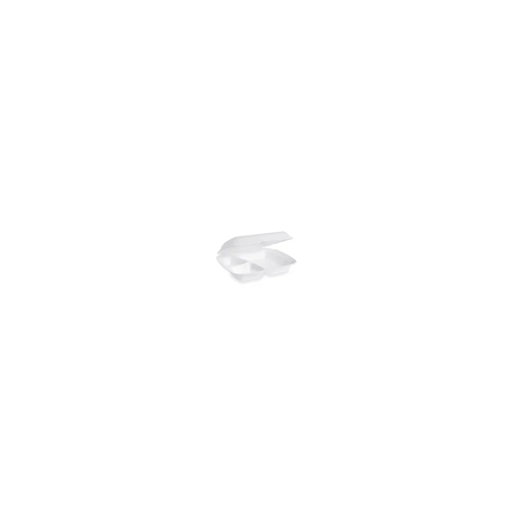 Menüboxen Klappbox 240x200x69mm geschäumt, 3-geteilt, 25 Stk.