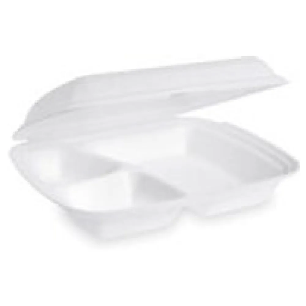 Menüboxen Klappbox 240x200x69mm geschäumt, 3-geteilt, 25 Stk. – Bild 3